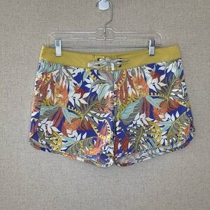 Patagonia Wavefarer Board Shorts Jurassic Ferns Violet Blue